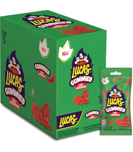 Lucas Amazon.com : Lucas Spicy Gummies Watermelon Flavored 12 pack, 55OZ